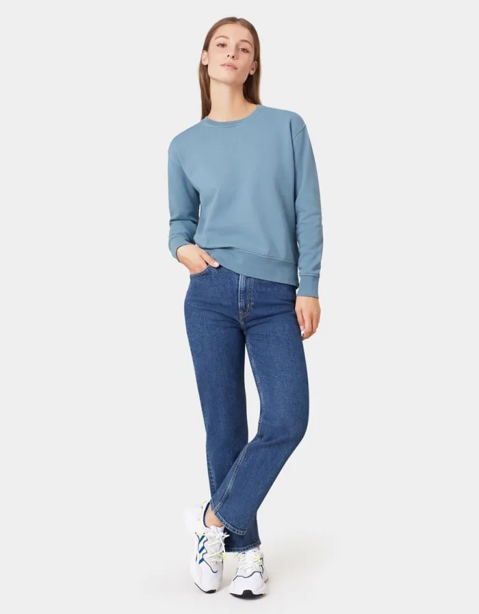 Women Women Classic Organic Crew Soft Yellow Colorful Standard Crewneck Sweatshirts
