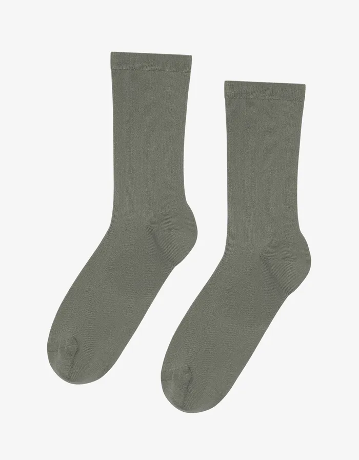 Women Women Classic Organic Sock 8211 Dusty Olive Socks Colorfulstandard