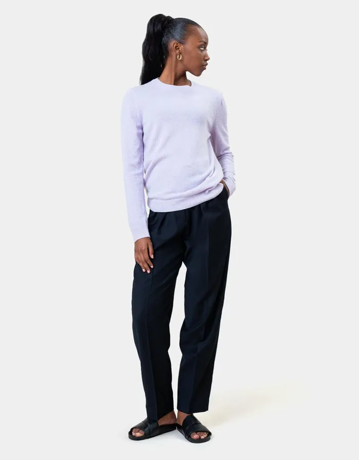 Women Women Light Merino Wool Crew Bubblegum Pink Colorful Standard Knit Sweaters