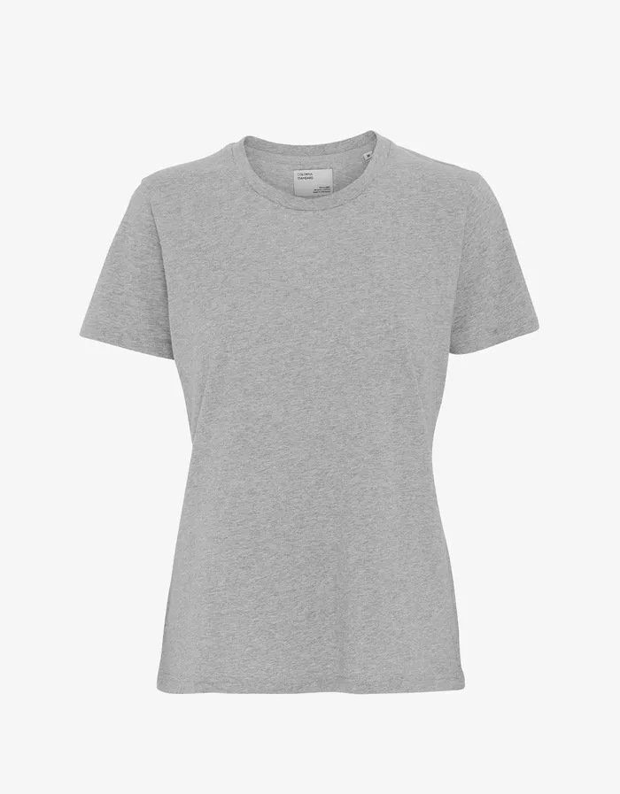 Women Women Light Organic Tee 8211 Heather Grey TShirts Colorfulstandard