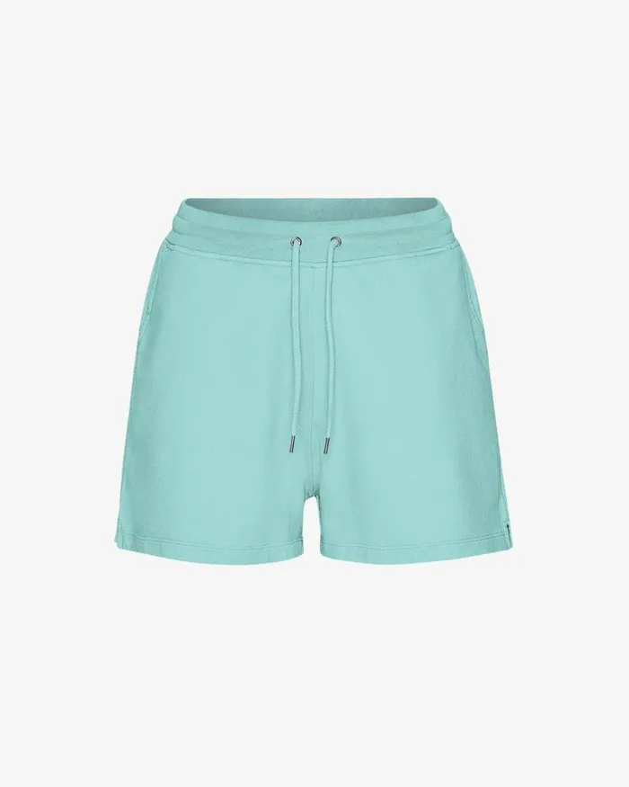 Women Women Organic Sweatshorts Teal Blue Colorful Standard Shorts