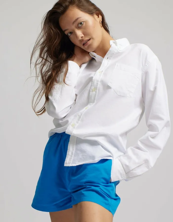 Women Women Organic Twill Shorts Cloudy Grey Colorful Standard Shorts