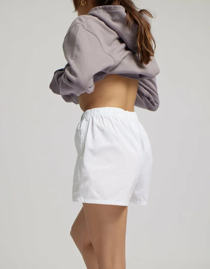 Women Women Organic Twill Shorts Optical White Colorful Standard Shorts
