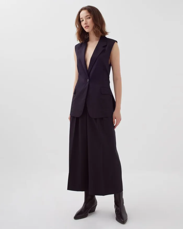 Women Wool Blazer Black Beauty Comptoir Des Cotonniers Coats and Jackets