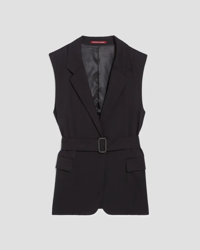 Women Wool Blazer Black Beauty Comptoir Des Cotonniers Coats and Jackets