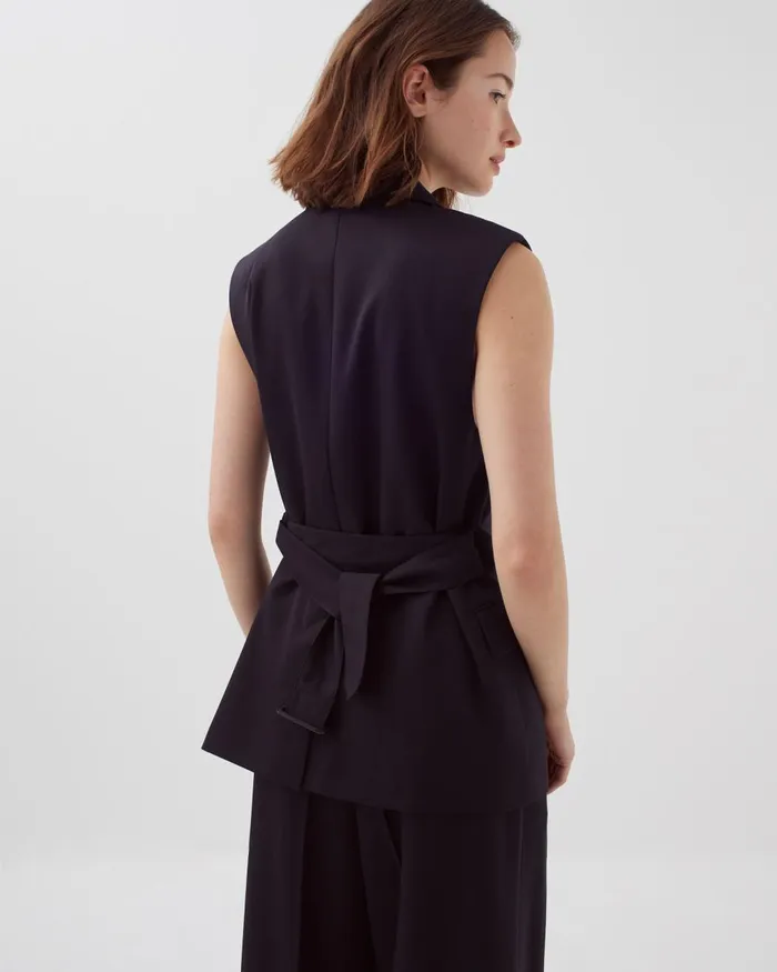 Women Wool Blazer Black Beauty Comptoir Des Cotonniers Coats and Jackets