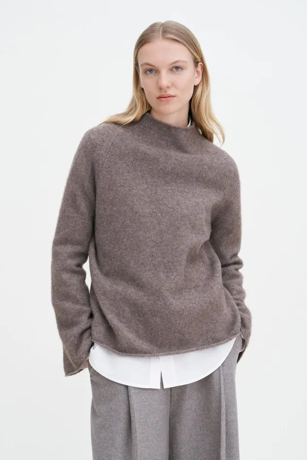 Women Wool Yak Sweater Driftwood Filippa K Knitwear