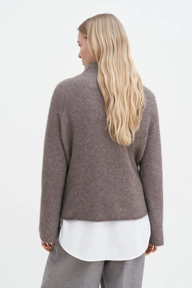 Women Wool Yak Sweater Driftwood Filippa K Knitwear