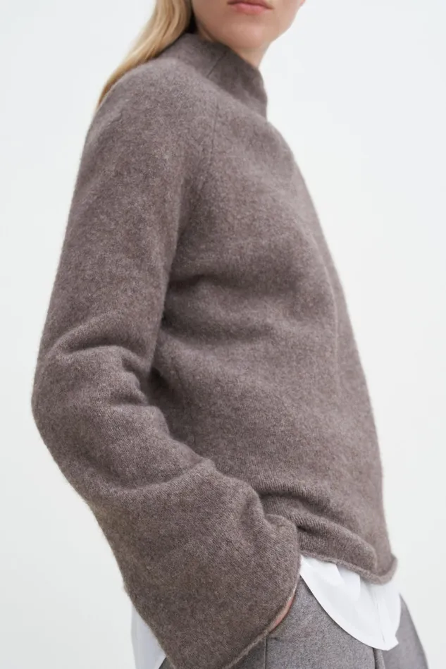 Women Wool Yak Sweater Driftwood Filippa K Knitwear