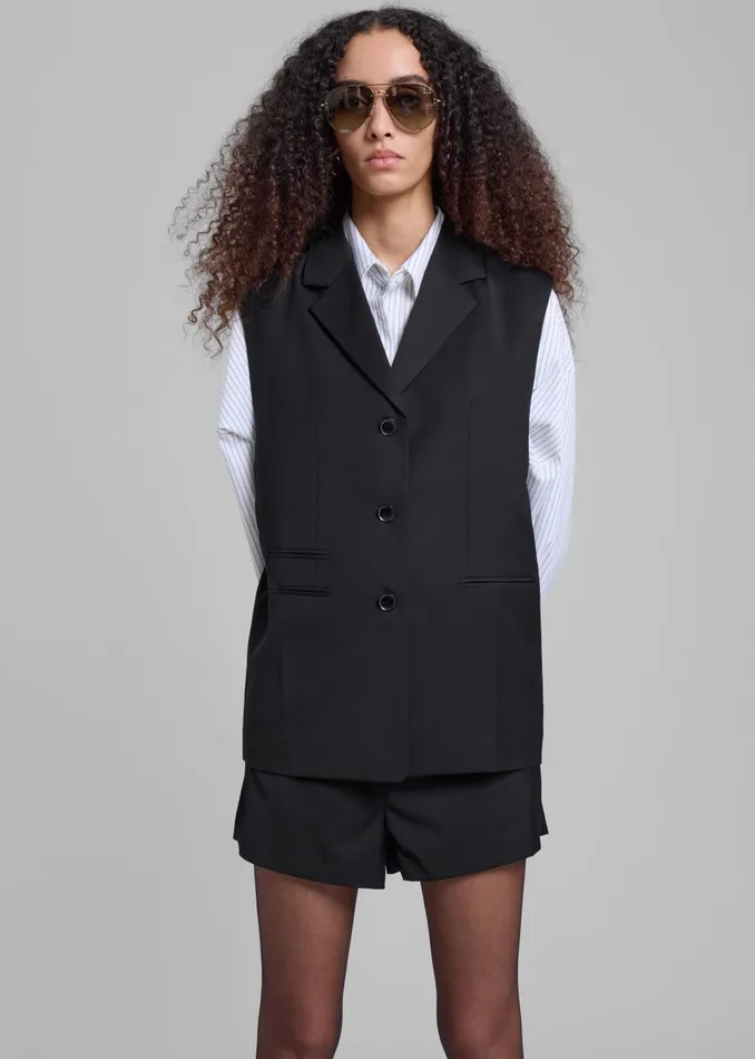 Women Xandra Vest 8211 Black The Frankie Shop Outerwear