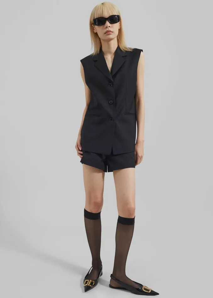 Women Xandra Vest 8211 Black The Frankie Shop Outerwear