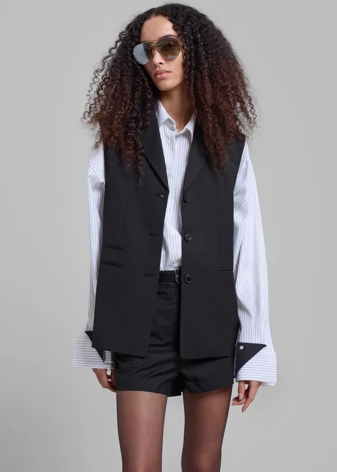 Women Xandra Vest 8211 Black The Frankie Shop Outerwear