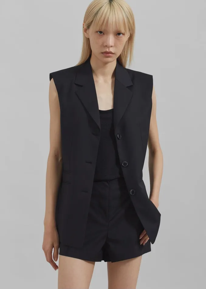 Women Xandra Vest 8211 Black The Frankie Shop Outerwear