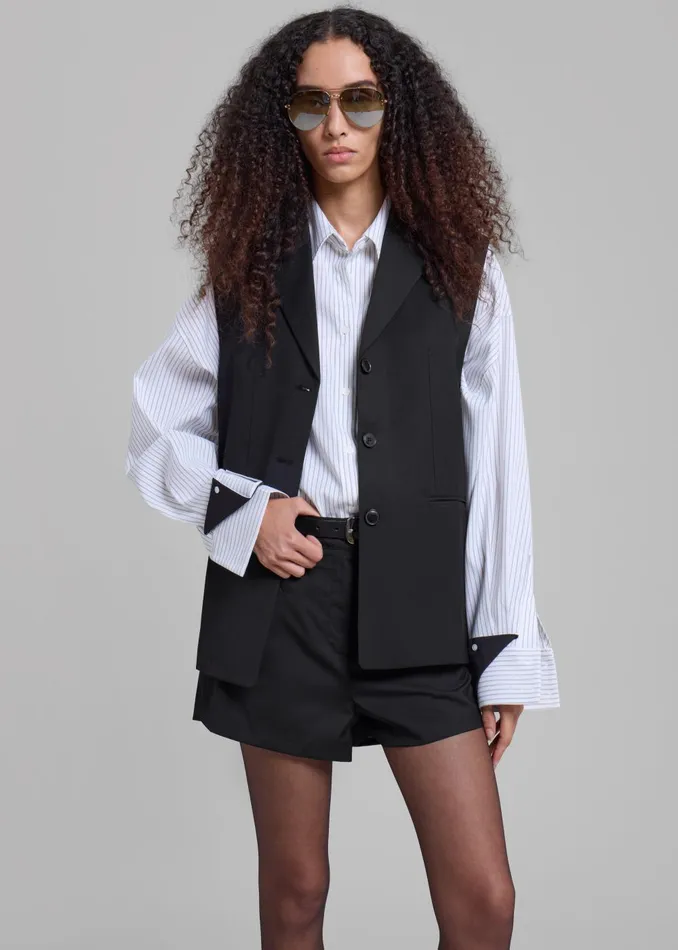 Women Xandra Vest 8211 Black The Frankie Shop Outerwear