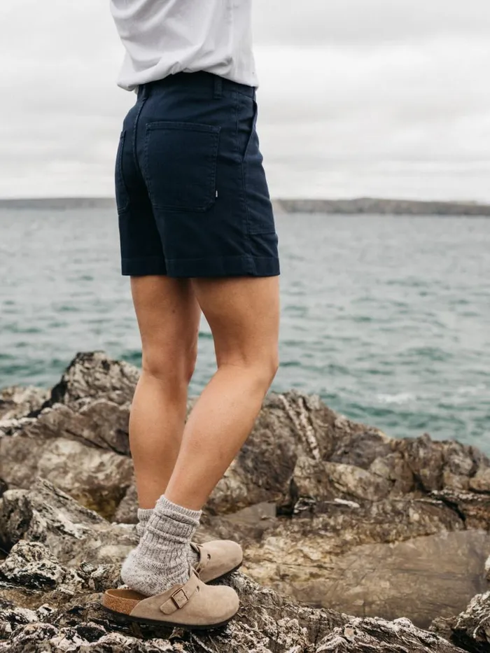 Women Yarrel Canvas Shorts Navy Finisterre Shorts