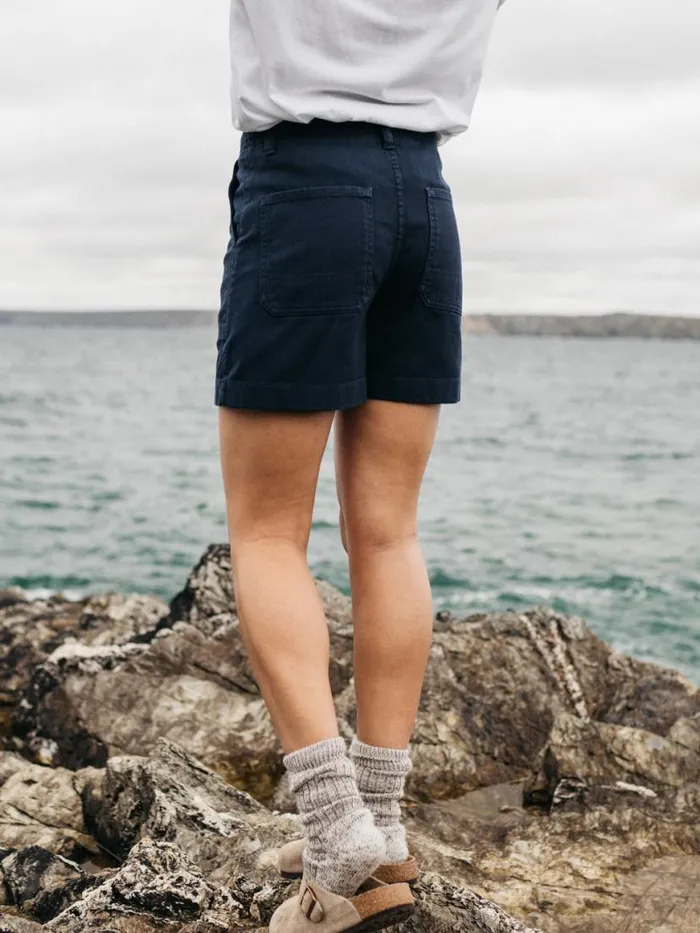 Women Yarrel Canvas Shorts Navy Finisterre Shorts
