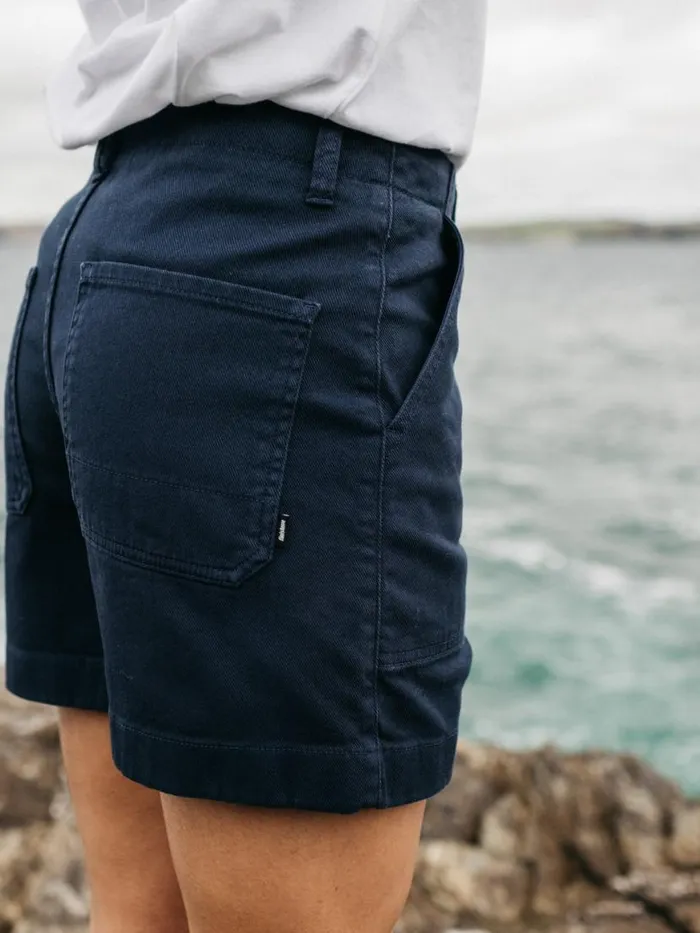 Women Yarrel Canvas Shorts Navy Finisterre Shorts