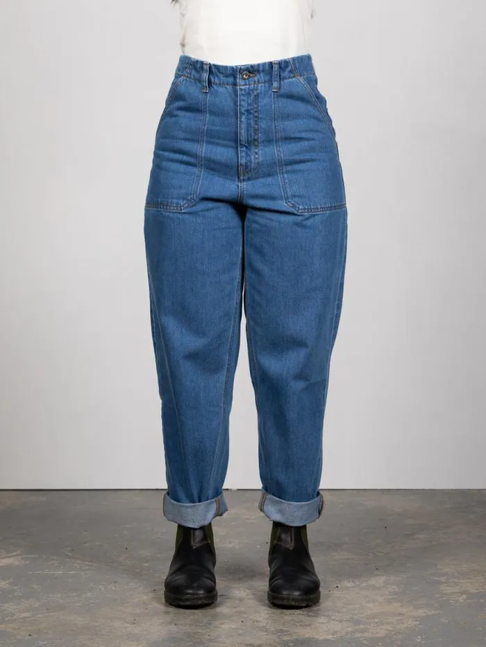 Women Yarrel Jean Washed Retro Indigo Finisterre Trousers and Leggings
