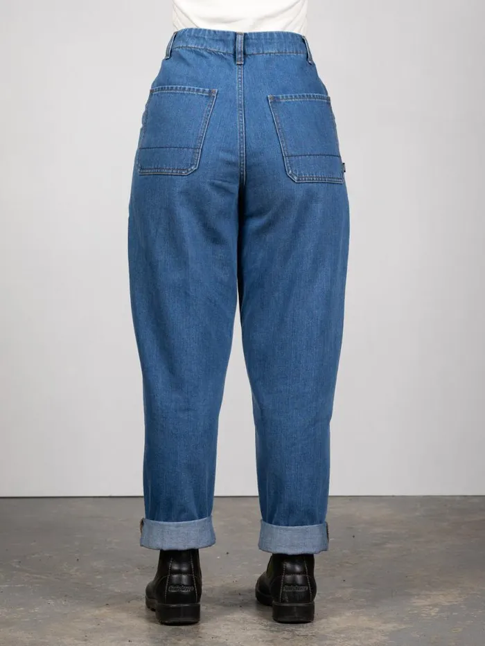 Women Yarrel Jean Washed Retro Indigo Finisterre Trousers and Leggings