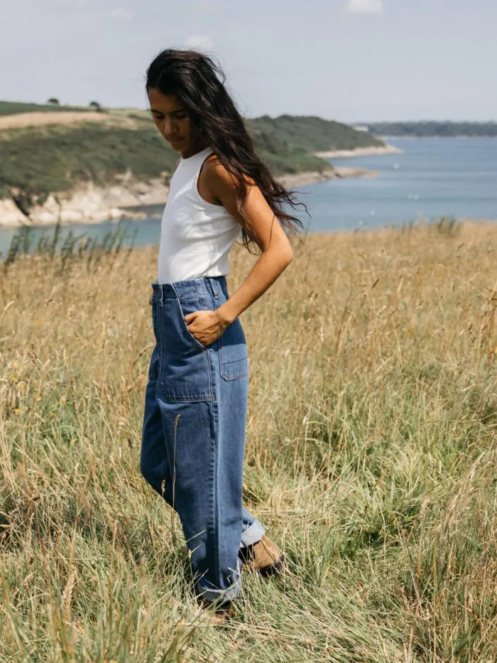 Women Yarrel Jean Washed Retro Indigo Finisterre Trousers and Leggings