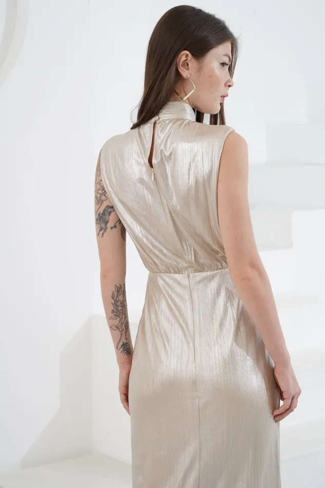 Women YUMI KIM Dresses TIA DRESS Party Metallic Champagne