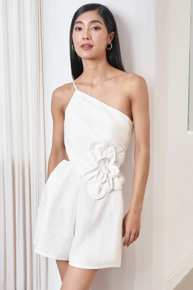 Women YUMI KIM Jumpsuits and Rompers LORNA LINEN ROMPER White