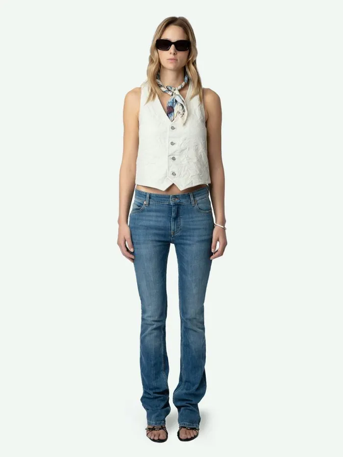 Women Zadig and Voltaire Blazers Emilie Crinkled Leather Vest Judo