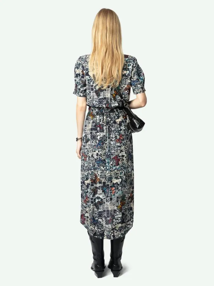 Women Zadig and Voltaire Dresses and Skirts Rimaz Dress Encre Women Zadig and Voltaire Dresses and Skirts Rimaz Dress Encre