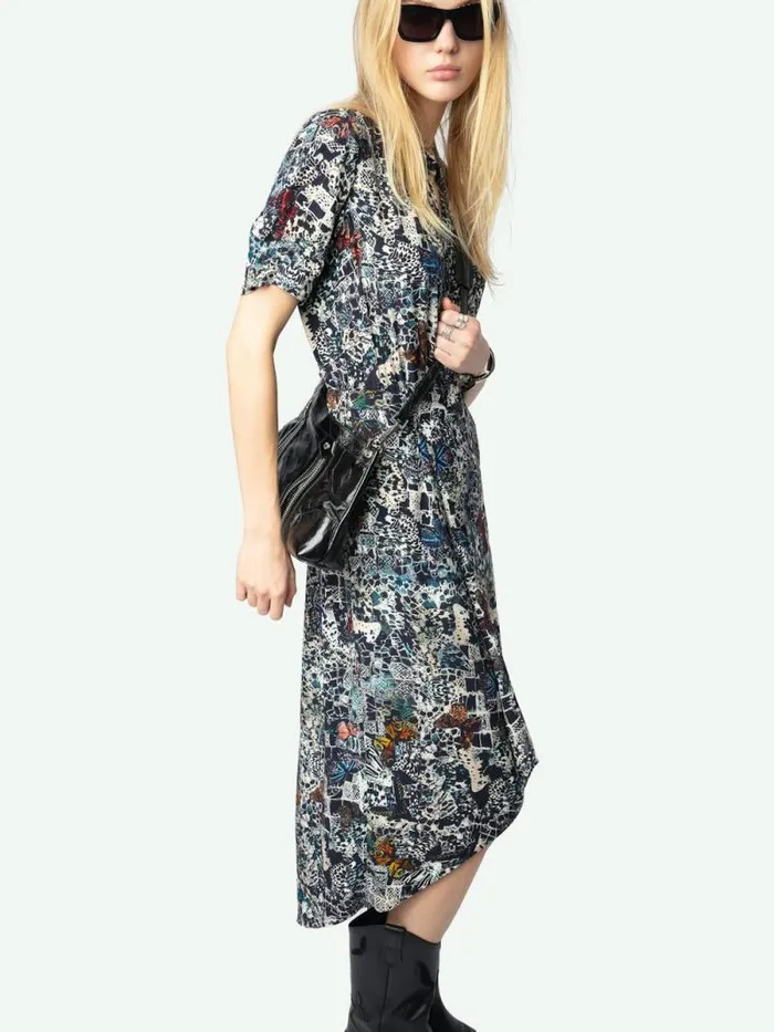 Women Zadig and Voltaire Dresses and Skirts Rimaz Dress Encre Women Zadig and Voltaire Dresses and Skirts Rimaz Dress Encre