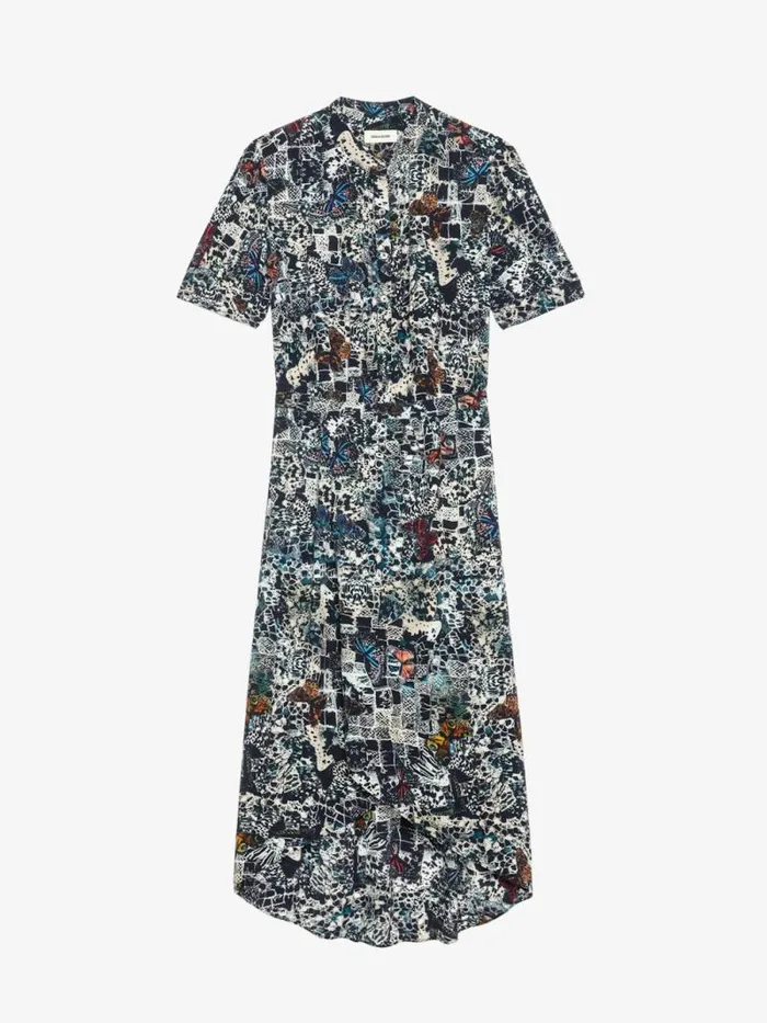 Women Zadig and Voltaire Dresses and Skirts Rimaz Dress Encre Women Zadig and Voltaire Dresses and Skirts Rimaz Dress Encre