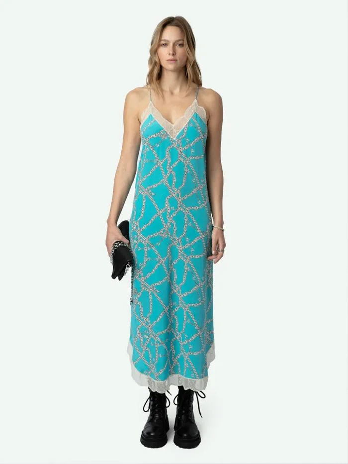 Women Zadig and Voltaire Dresses and Skirts Ristyl Silk Dress Aqua