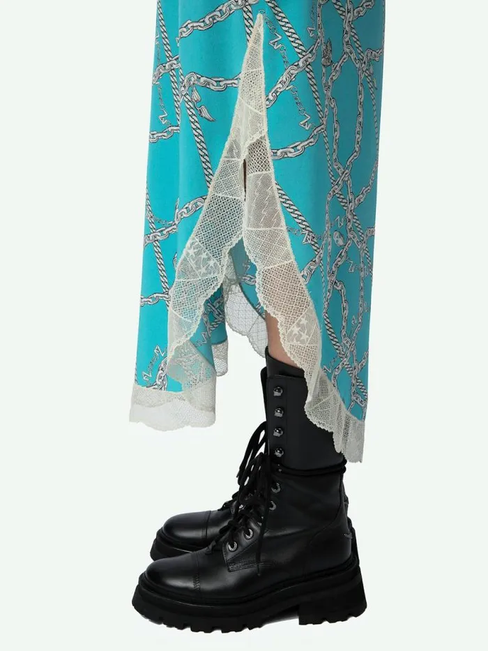 Women Zadig and Voltaire Dresses and Skirts Ristyl Silk Dress Aqua Women Zadig and Voltaire Dresses and Skirts Ristyl Silk Dress Aqua