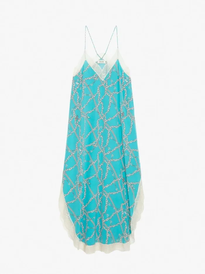 Women Zadig and Voltaire Dresses and Skirts Ristyl Silk Dress Aqua Women Zadig and Voltaire Dresses and Skirts Ristyl Silk Dress Aqua