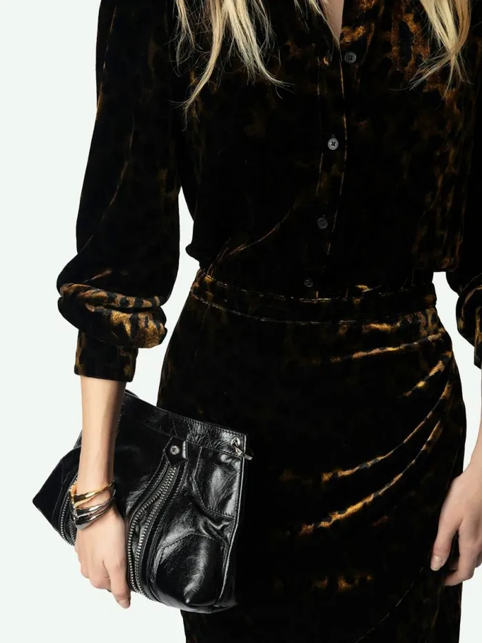Women Zadig and Voltaire Dresses and Skirts Velvet Rulipe Dress Cognac