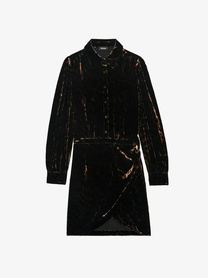 Women Zadig and Voltaire Dresses and Skirts Velvet Rulipe Dress Cognac