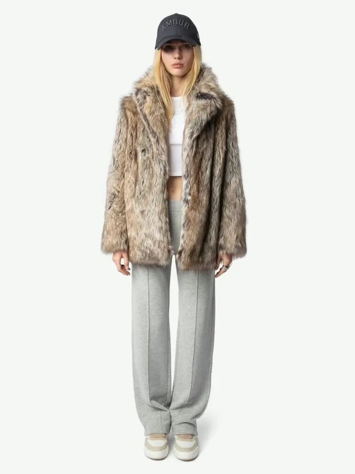 Women Zadig and Voltaire Jackets and Coats Faune Coat Naturel