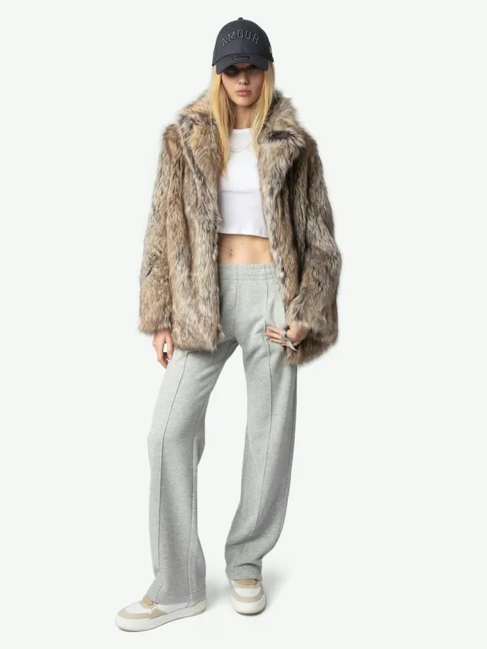 Women Zadig and Voltaire Jackets and Coats Faune Coat Naturel Women Zadig and Voltaire Jackets and Coats Faune Coat Naturel
