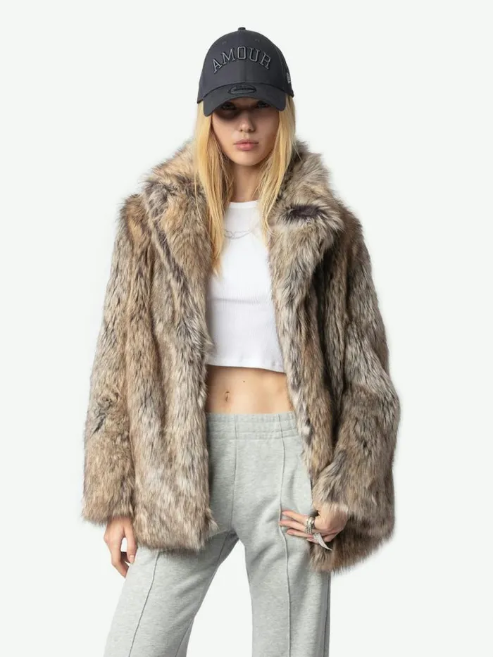 Women Zadig and Voltaire Jackets and Coats Faune Coat Naturel Women Zadig and Voltaire Jackets and Coats Faune Coat Naturel