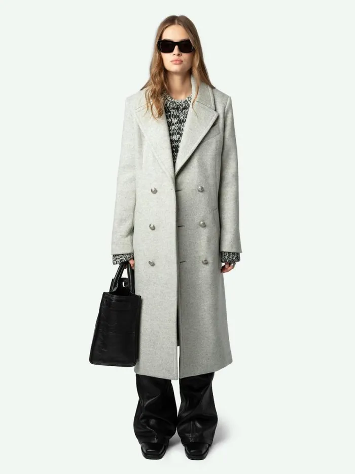Women Zadig and Voltaire Jackets and Coats Mulan Coat Grey