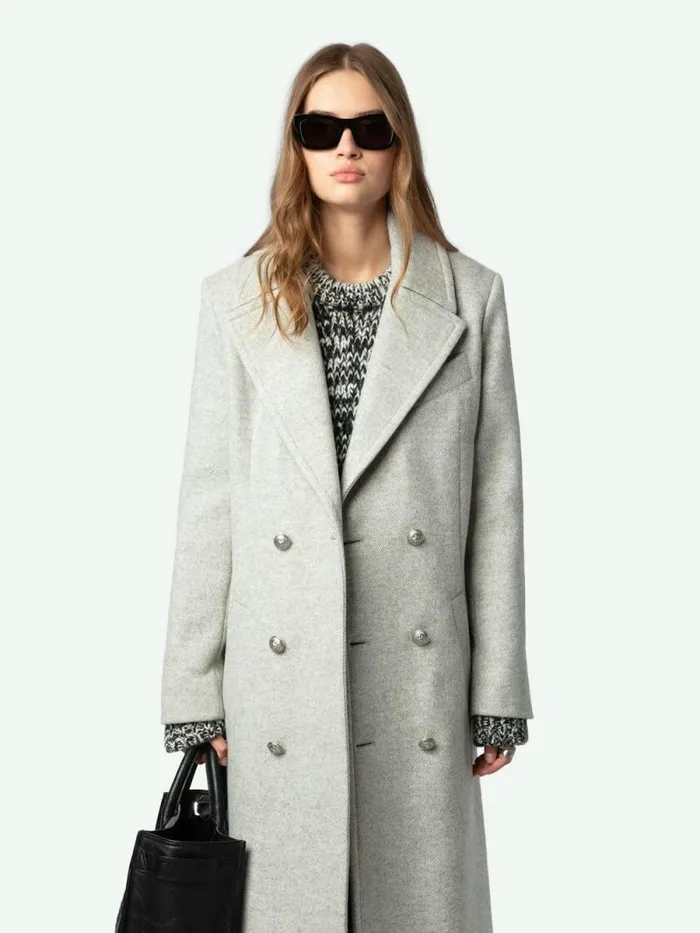 Women Zadig and Voltaire Jackets and Coats Mulan Coat Grey Women Zadig and Voltaire Jackets and Coats Mulan Coat Grey
