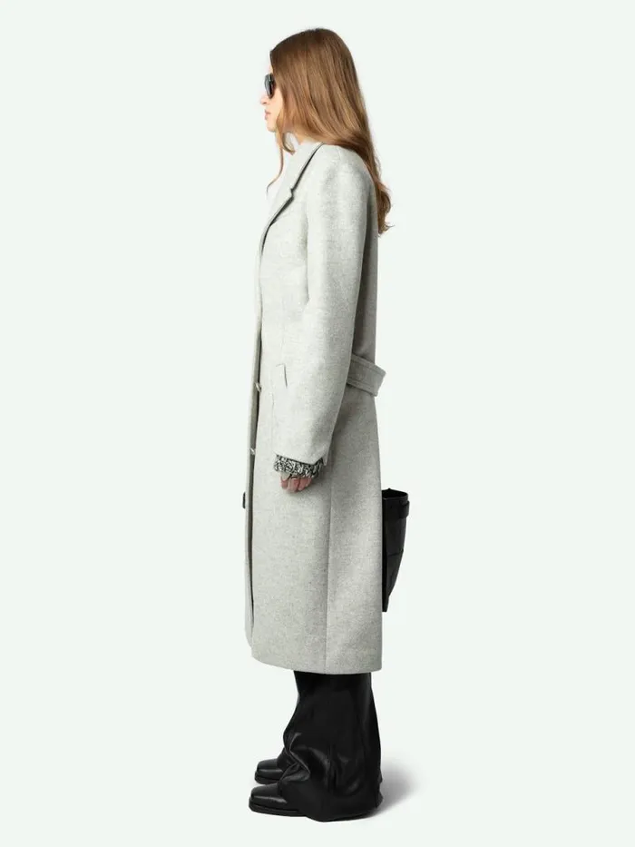 Women Zadig and Voltaire Jackets and Coats Mulan Coat Grey Women Zadig and Voltaire Jackets and Coats Mulan Coat Grey