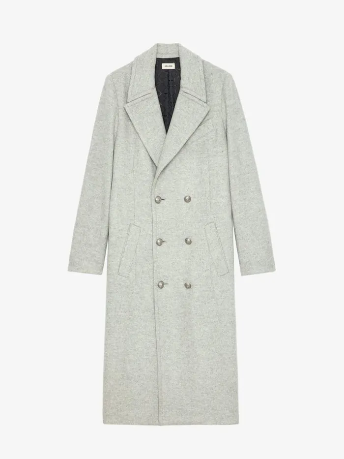 Women Zadig and Voltaire Jackets and Coats Mulan Coat Grey Women Zadig and Voltaire Jackets and Coats Mulan Coat Grey