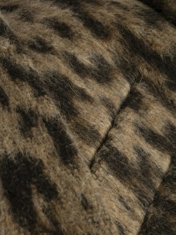 Women Zadig and Voltaire Jackets and Coats Violet Leopard Coat Naturel