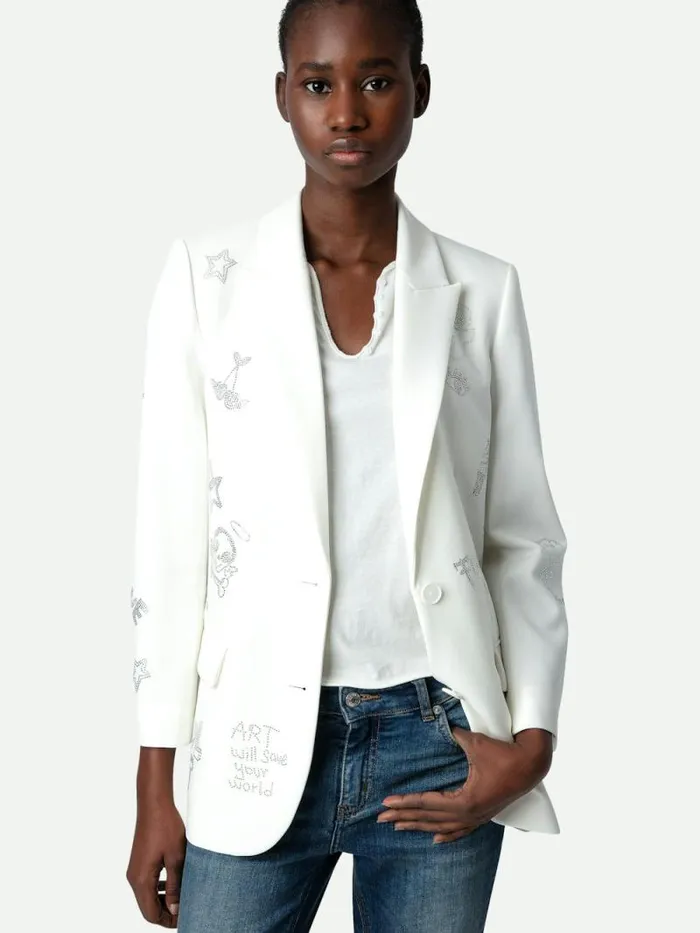Women Zadig and Voltaire Jackets and Coats Viva Diamant Blazer Judo