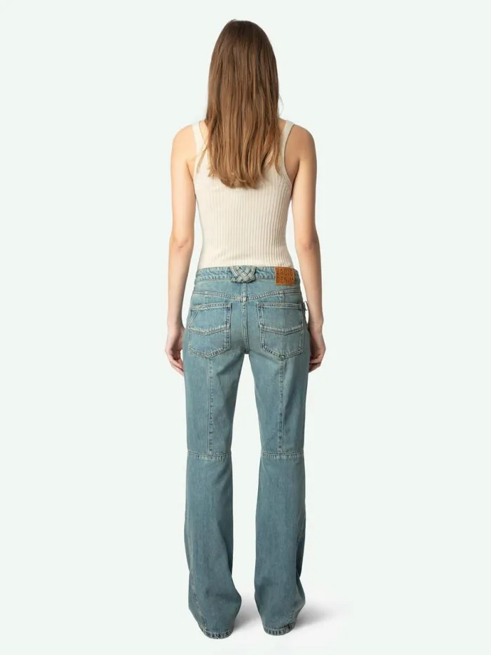 Women Zadig and Voltaire Pants and Shorts Foam Jeans Light Blue