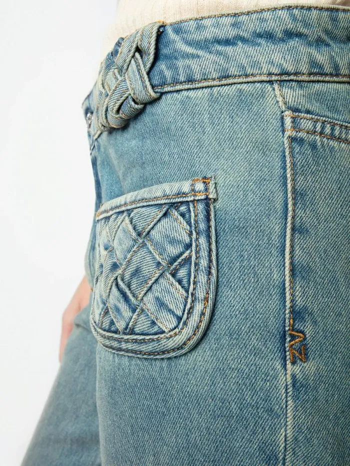 Women Zadig and Voltaire Pants and Shorts Foam Jeans Light Blue