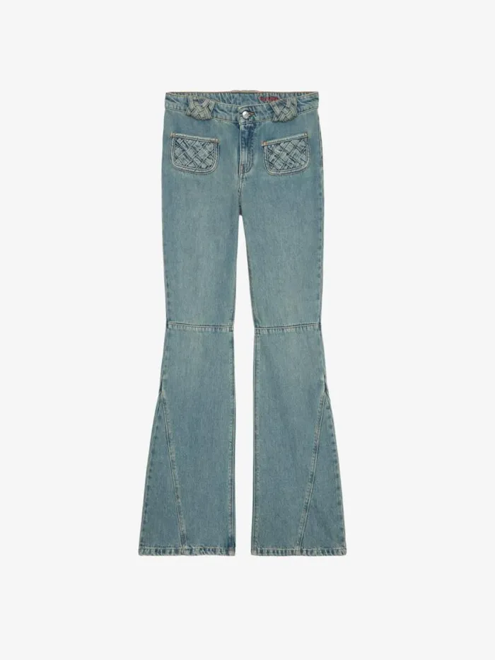 Women Zadig and Voltaire Pants and Shorts Foam Jeans Light Blue