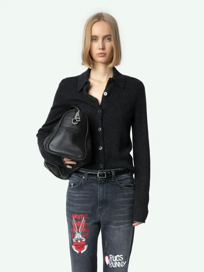 Women Zadig and Voltaire Pants and Shorts Patti Patch Jeans Washed Black Women Zadig and Voltaire Pants and Shorts Patti Patch Jeans Washed Black