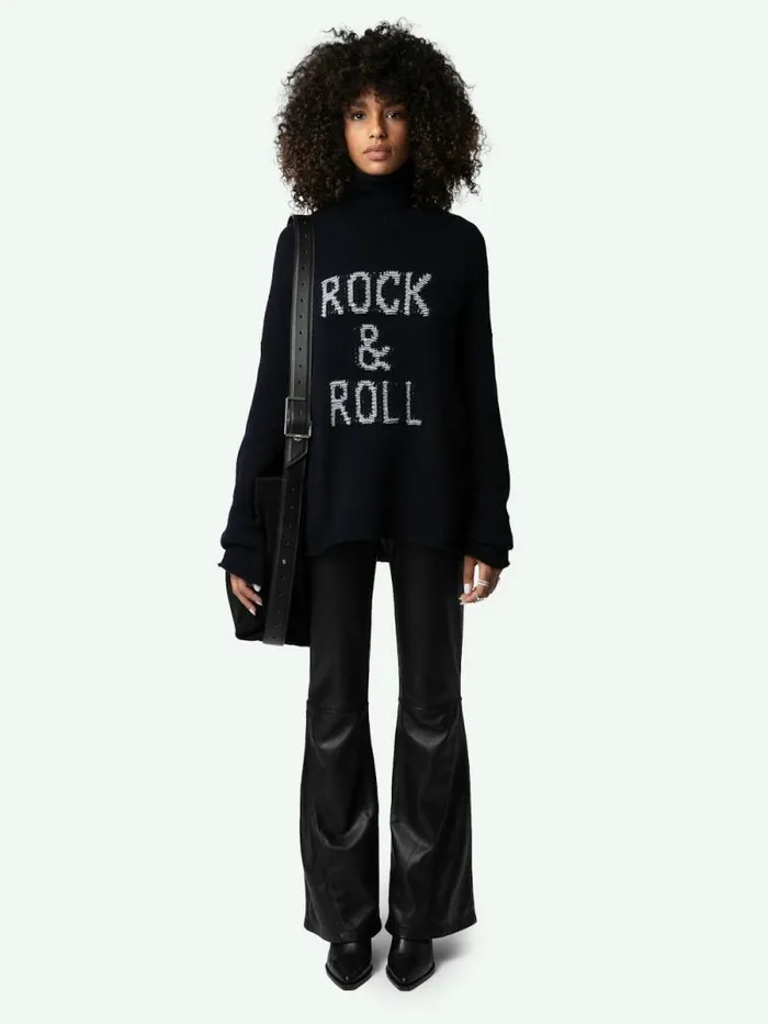 Women Zadig and Voltaire Sweaters and Cardigans Almy Sweater Encre