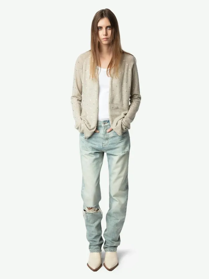 Women Zadig and Voltaire Sweaters and Cardigans Daffy Cashmere Cardigan Geology